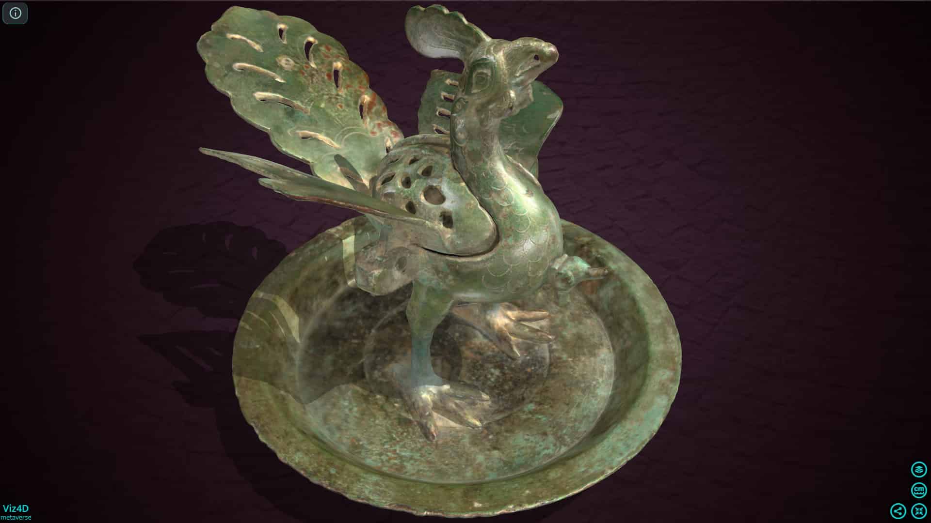 Lư đồng hình chim phượng - Bảo tàng Anh