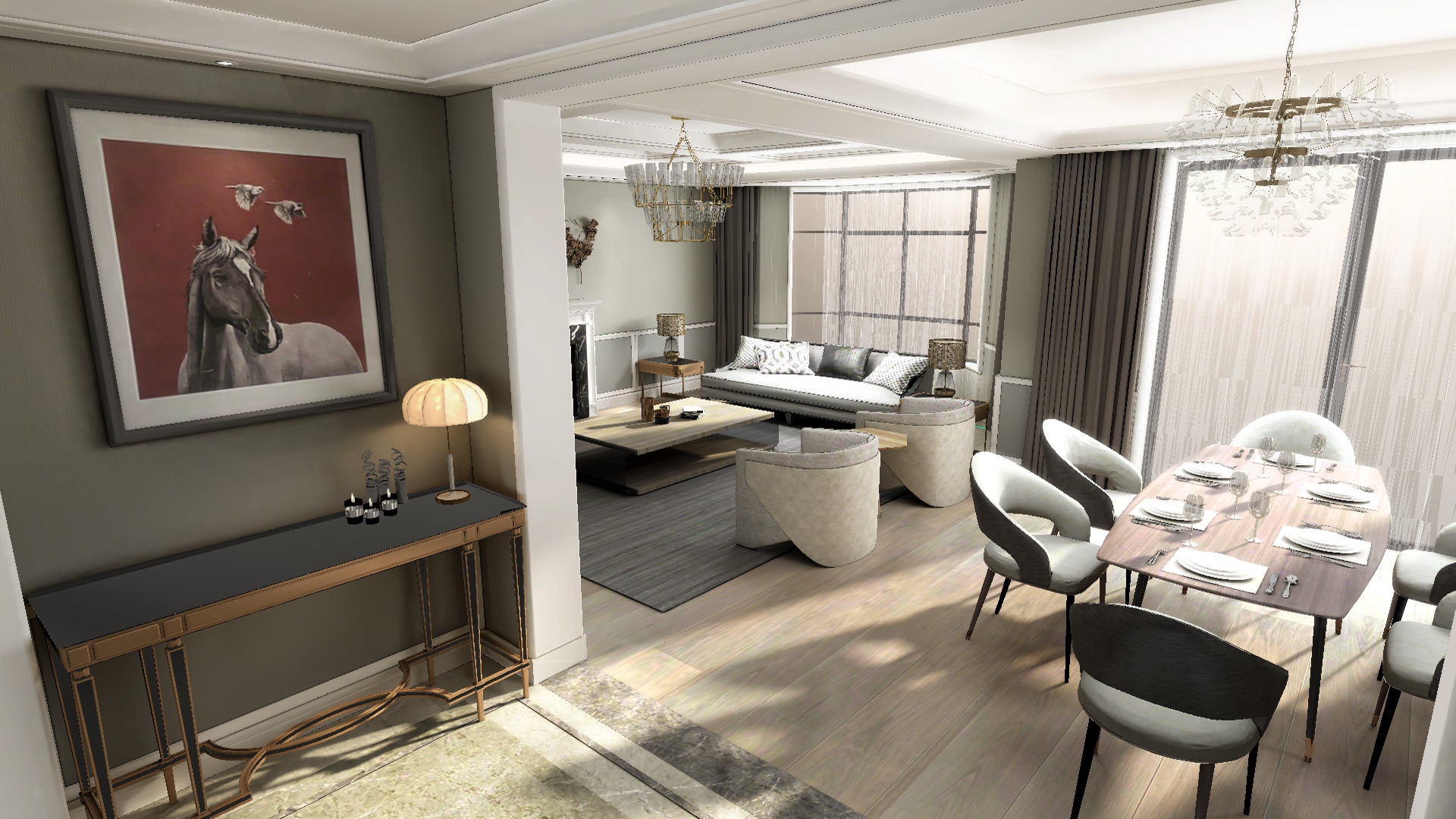 American Villa 3D interior walkthrough
