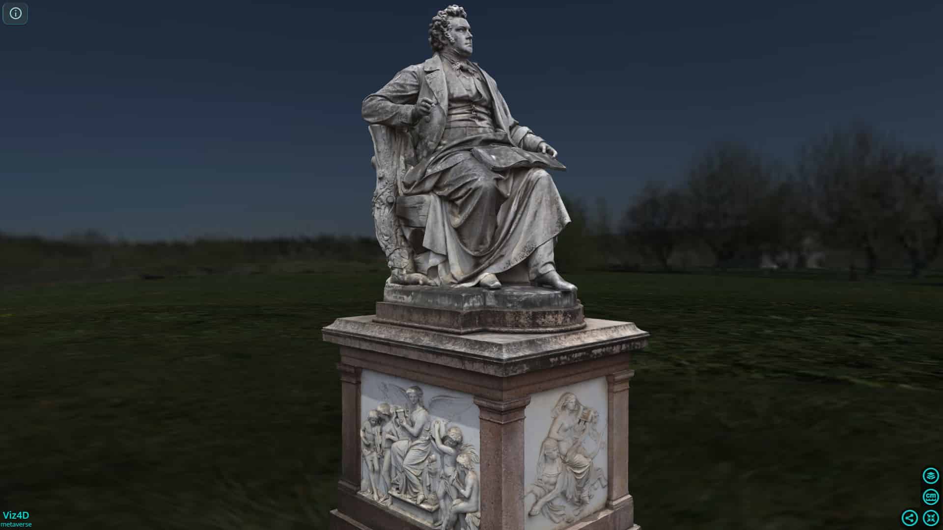 Tượng đài nhà soạn nhạc Franz Schubert- Vienna thế kỷ 18.