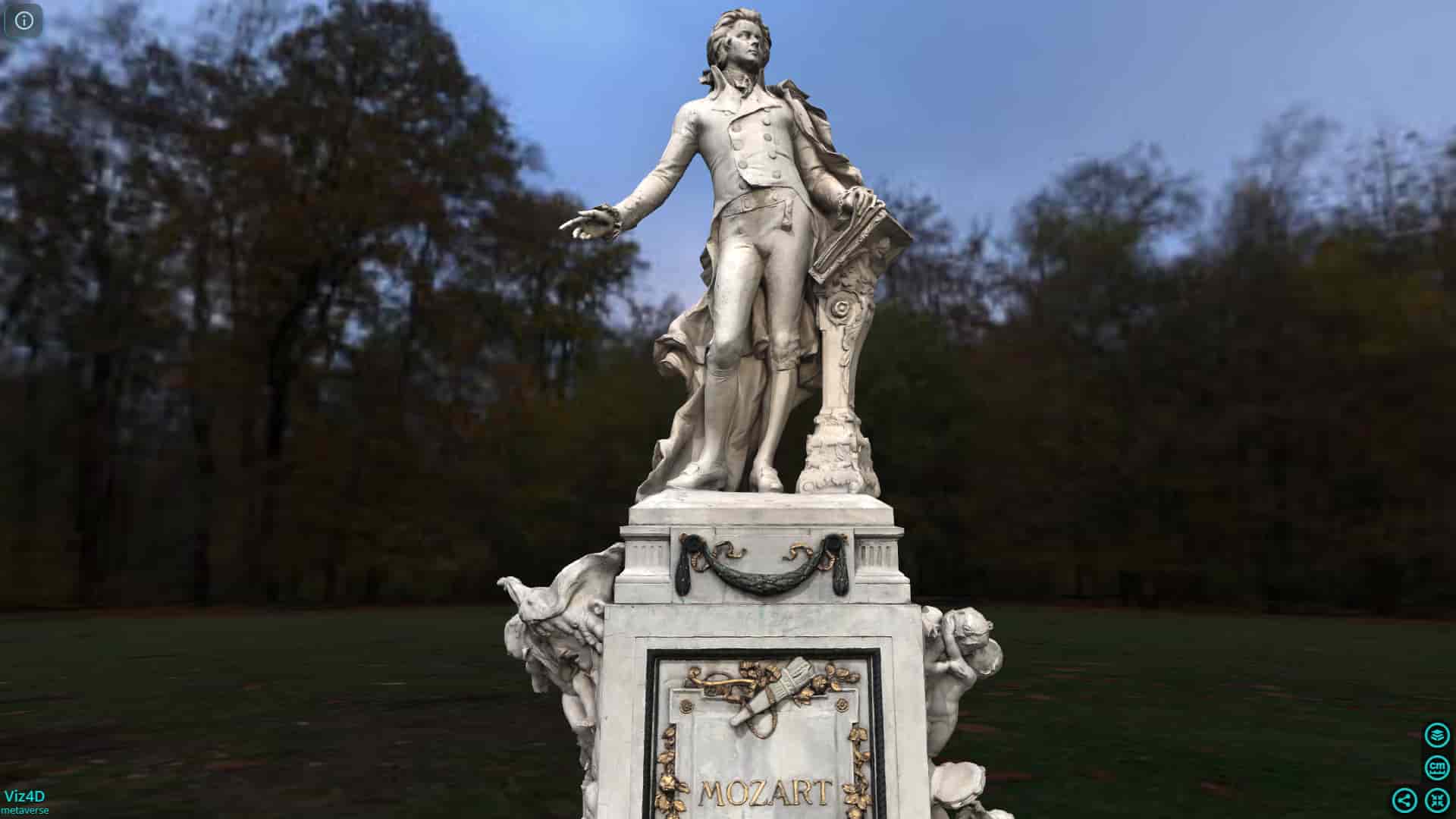 Đài tưởng niệm nhà soạn nhạc Mozart- Vienna thế kỷ 18.