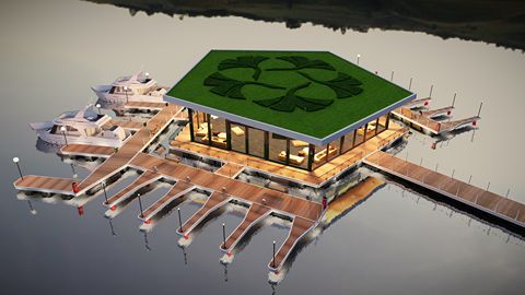 Resort boat dock - exterior Archviz