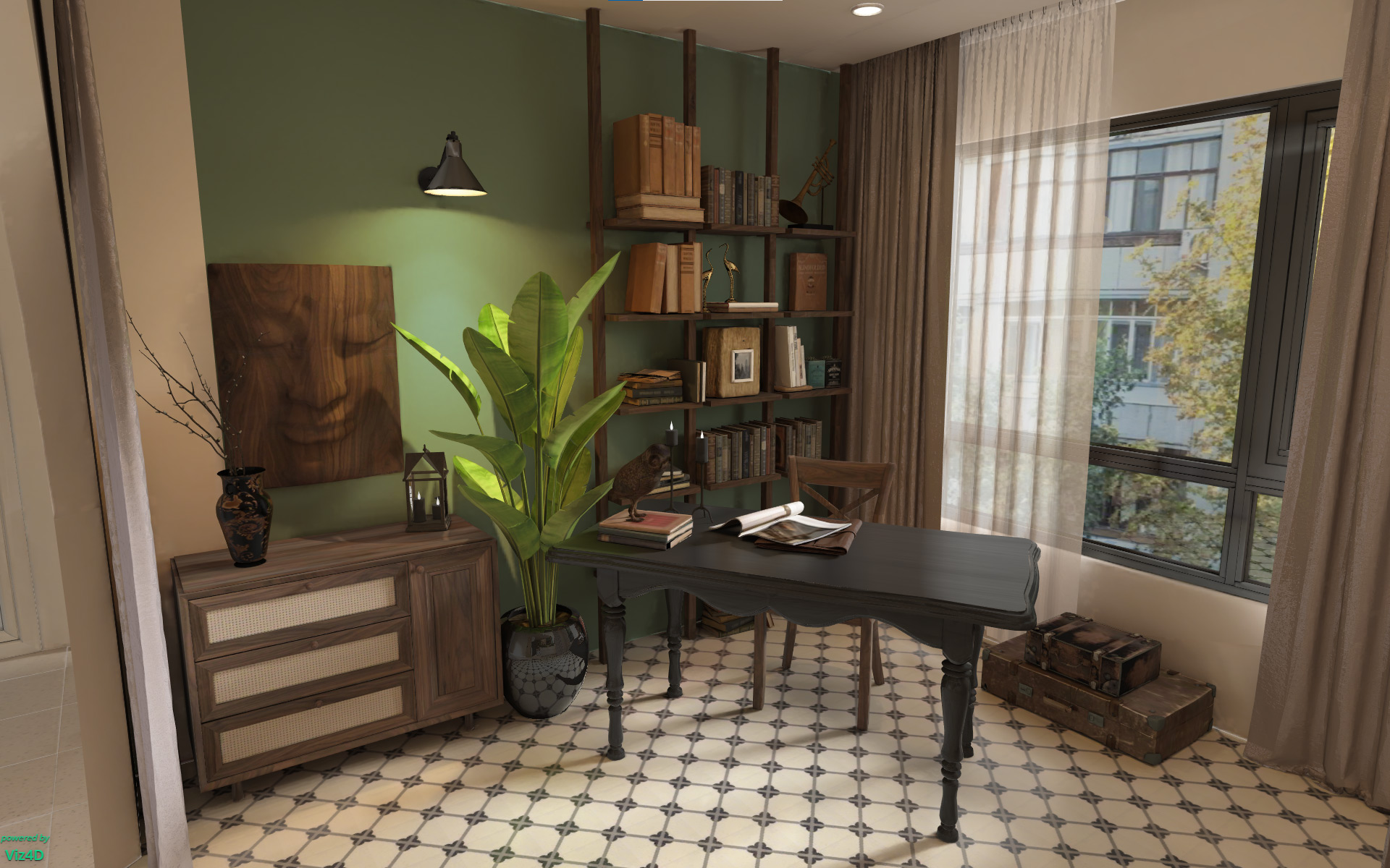 Indochine style apartment - Interactive Archviz for Corona renderer